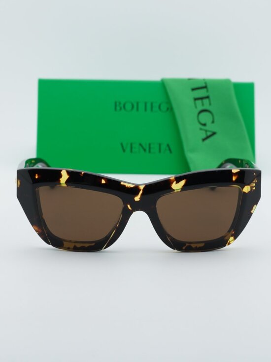 Bottega Veneta BV1218S 002 Cat Eye Sunglasses - Havana / Brown main image 8